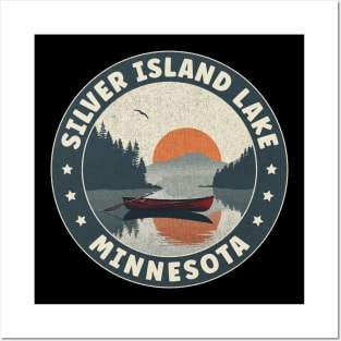 Silver Island Lake Minnesota Sunset Posters and Art